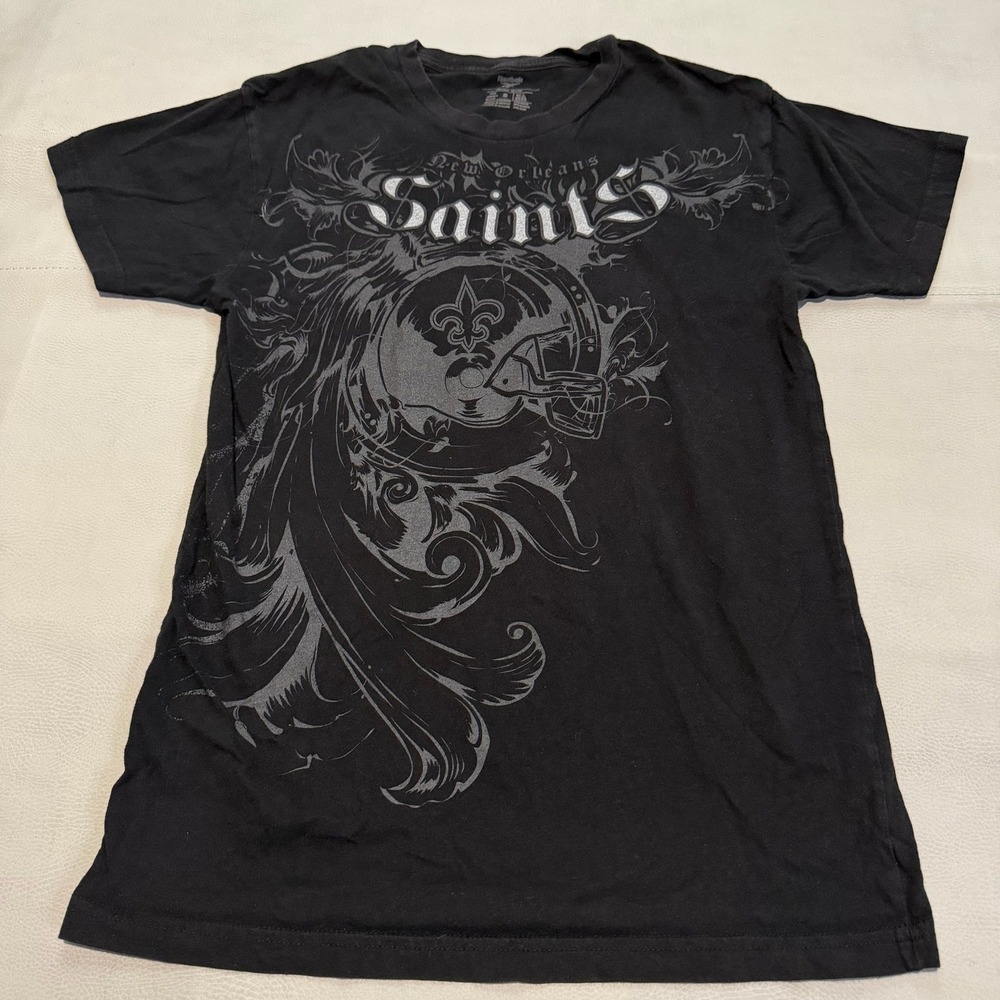 Reebok Y2K‎ New Orleans Saint Pelicans NFL Men Black WHO DAT Skate Grunge-S-6172